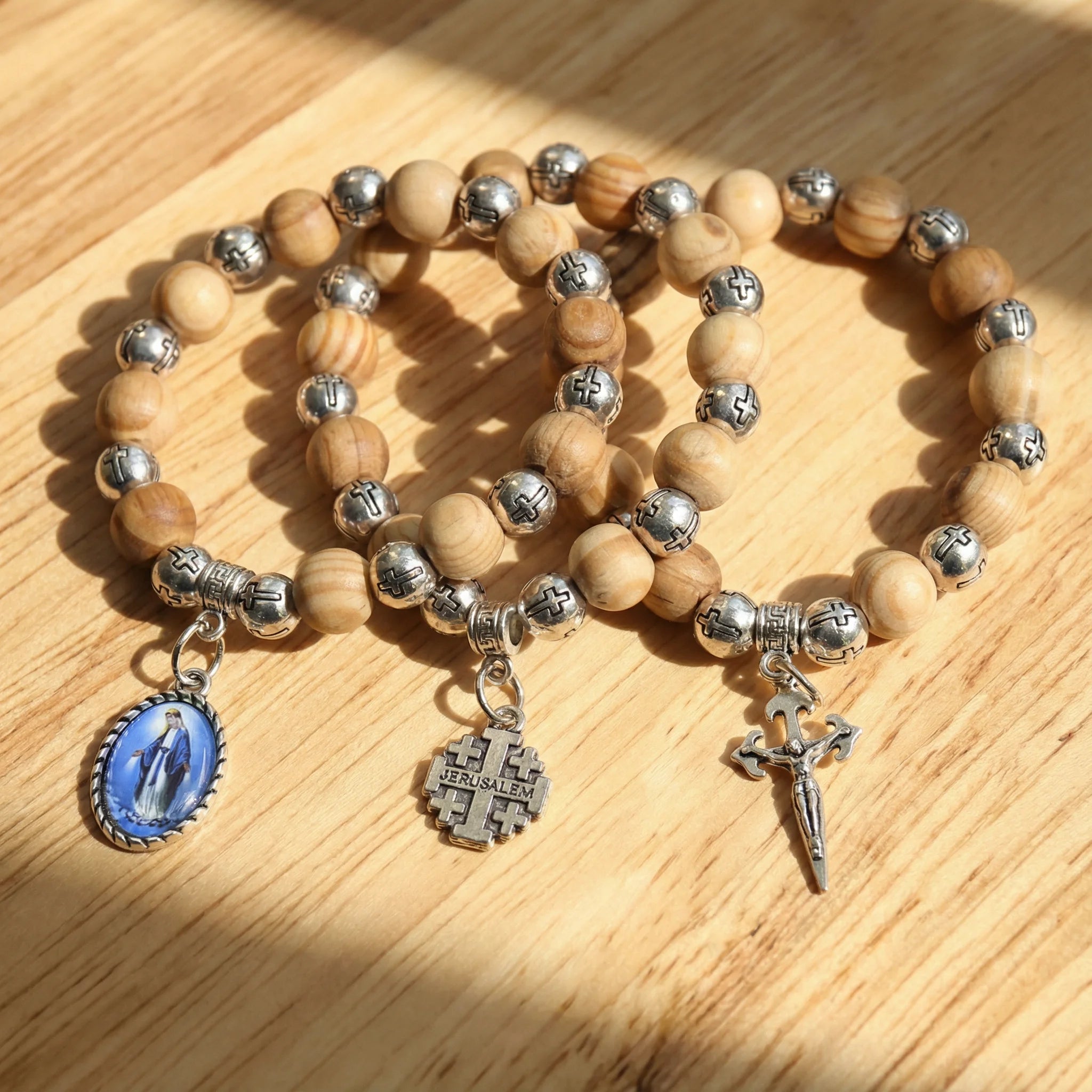 Handmade Olive Wood Bracelet