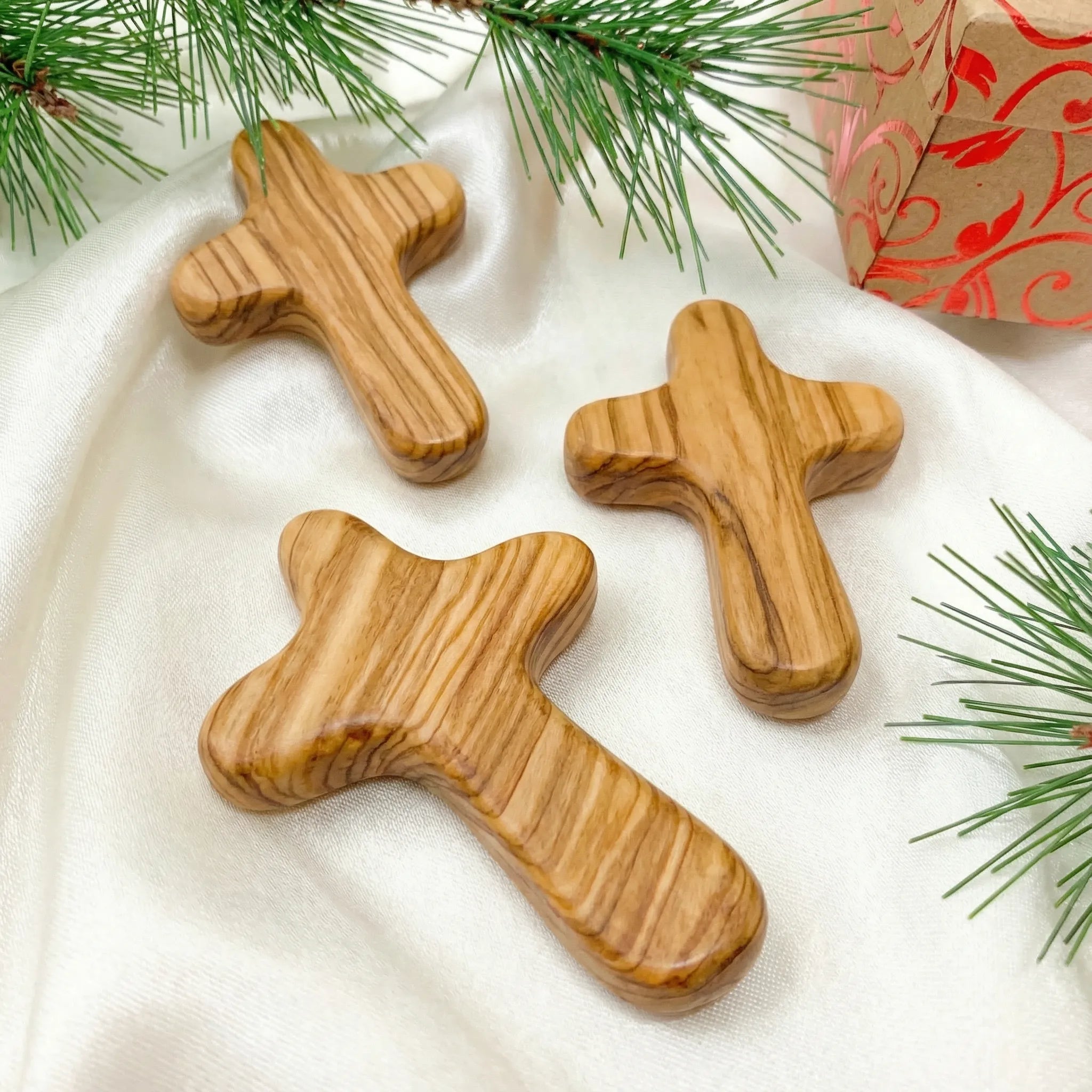 Olive Wood Comfort Cross (3 Crosses)
