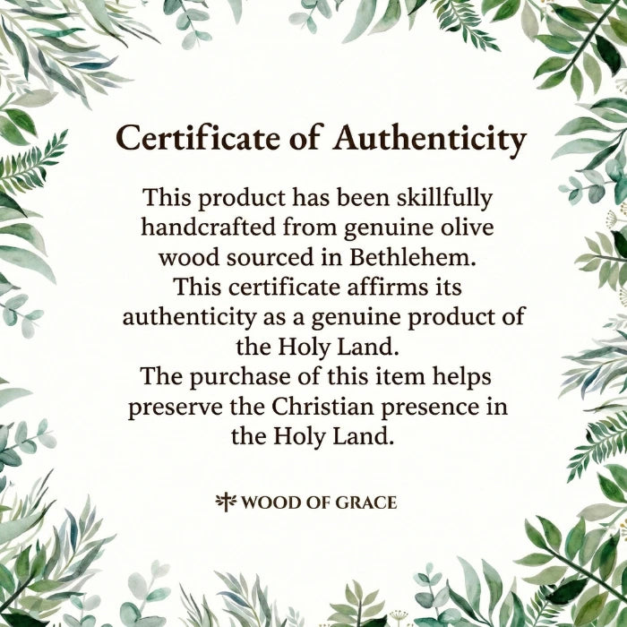 Handmade Olive Wood Rosary With Holy Soil