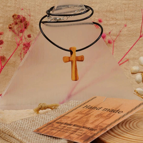 Olive Wood Cross Pendant