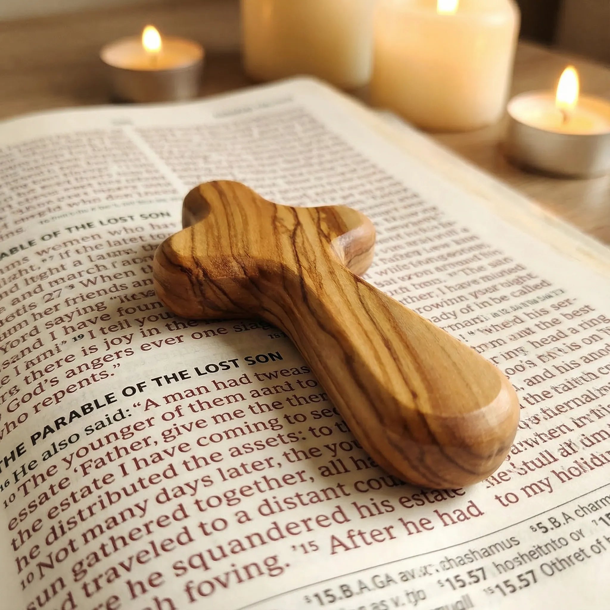 Olive Wood Comfort Cross