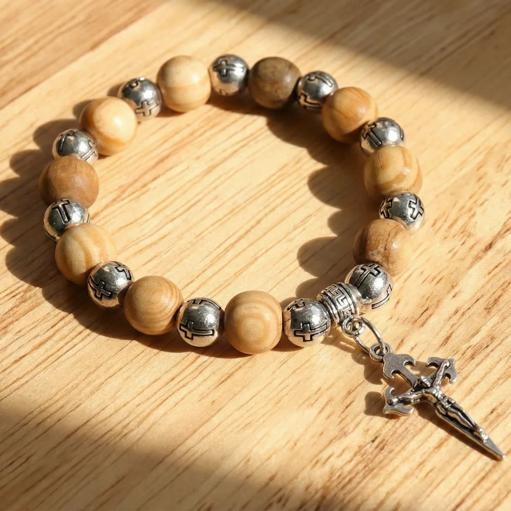 Handmade Olive Wood Bracelet