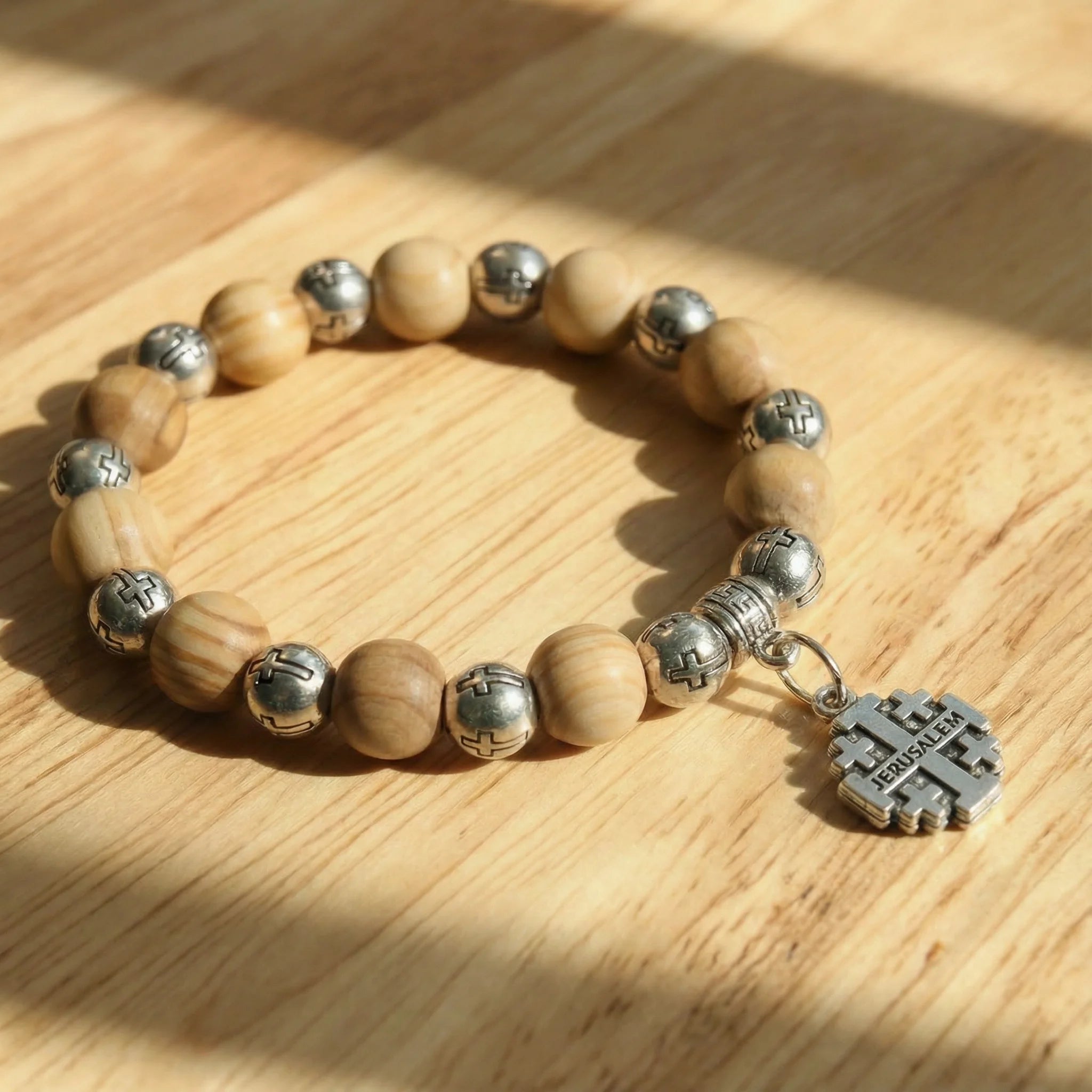 Handmade Olive Wood Bracelet