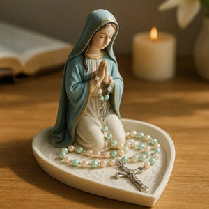 Virgin Mary Rosary Holder – WoodofGrace
